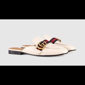 Gucci Ladies GG Leather Slippers 36.5